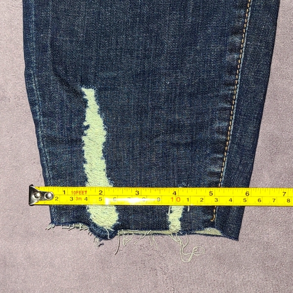 LANE BRYANT Mid-Rise Super Stretch Skinny Destressed Jeans - Picture 7 of 9